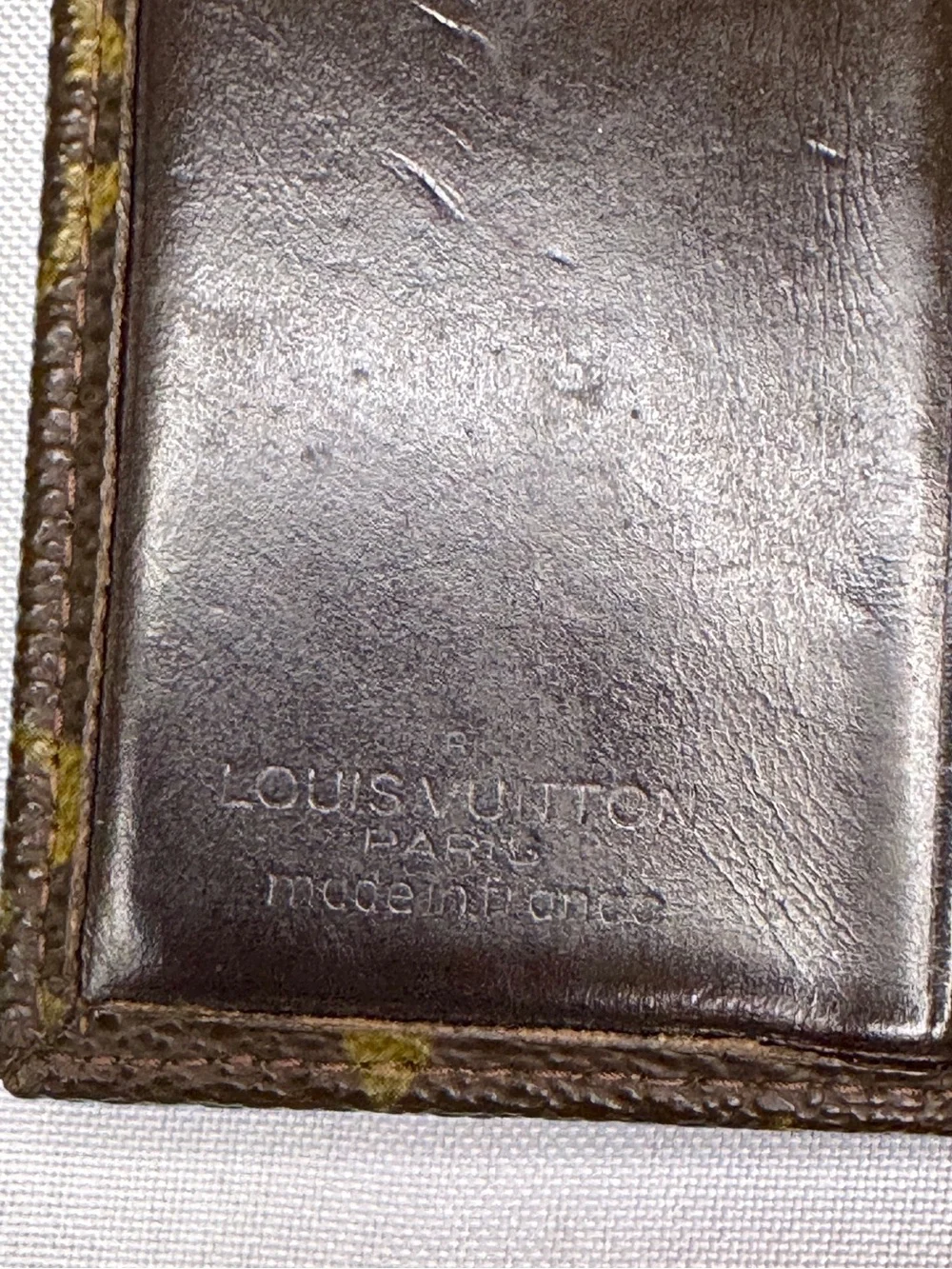 Louis Vuitton Vintage Monogram Bifold Wallet Card Holder Brown Leather Wallet
